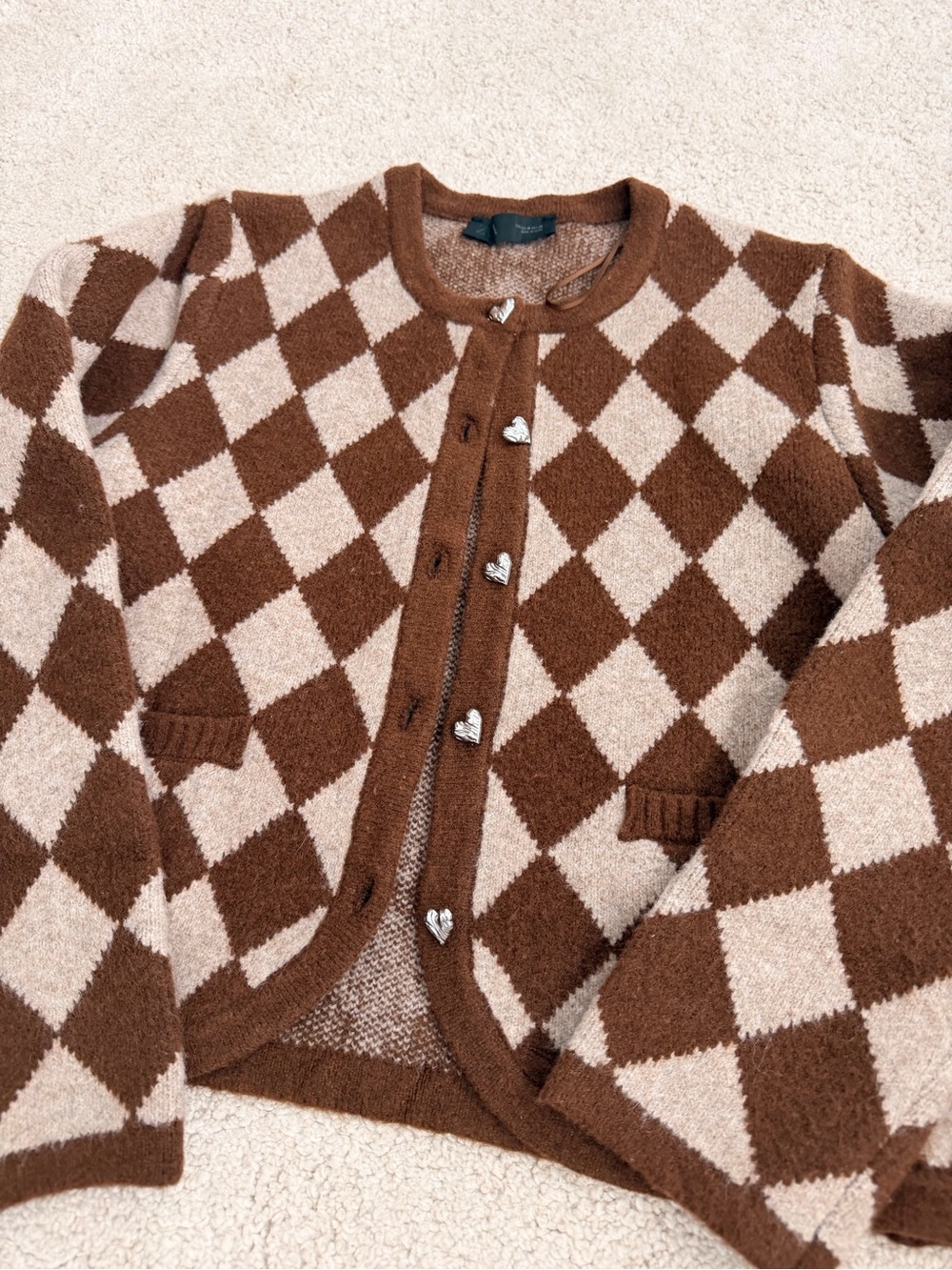 ZARA heart Button Cardigan - Picture 2 of 3